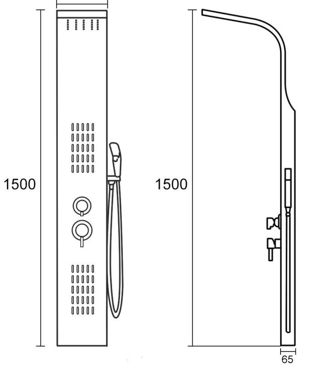 Душевая панель MIRELLI MR-5580G